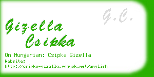 gizella csipka business card